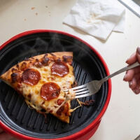 Leftover pizza crisped in the Rocket Chef
