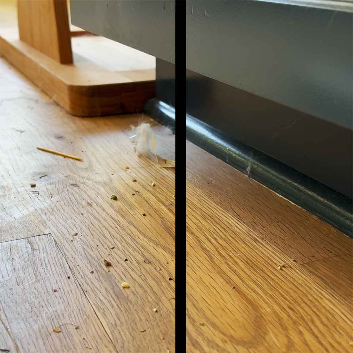 Zippi Sweeper before and after